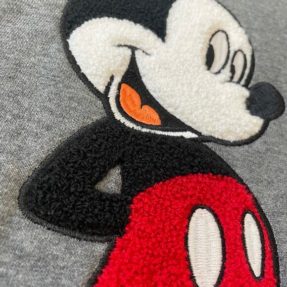 Disney medium Chenille patch print Mickey Mouse sweatshirt SP2 2054 - Picture 7 of 13